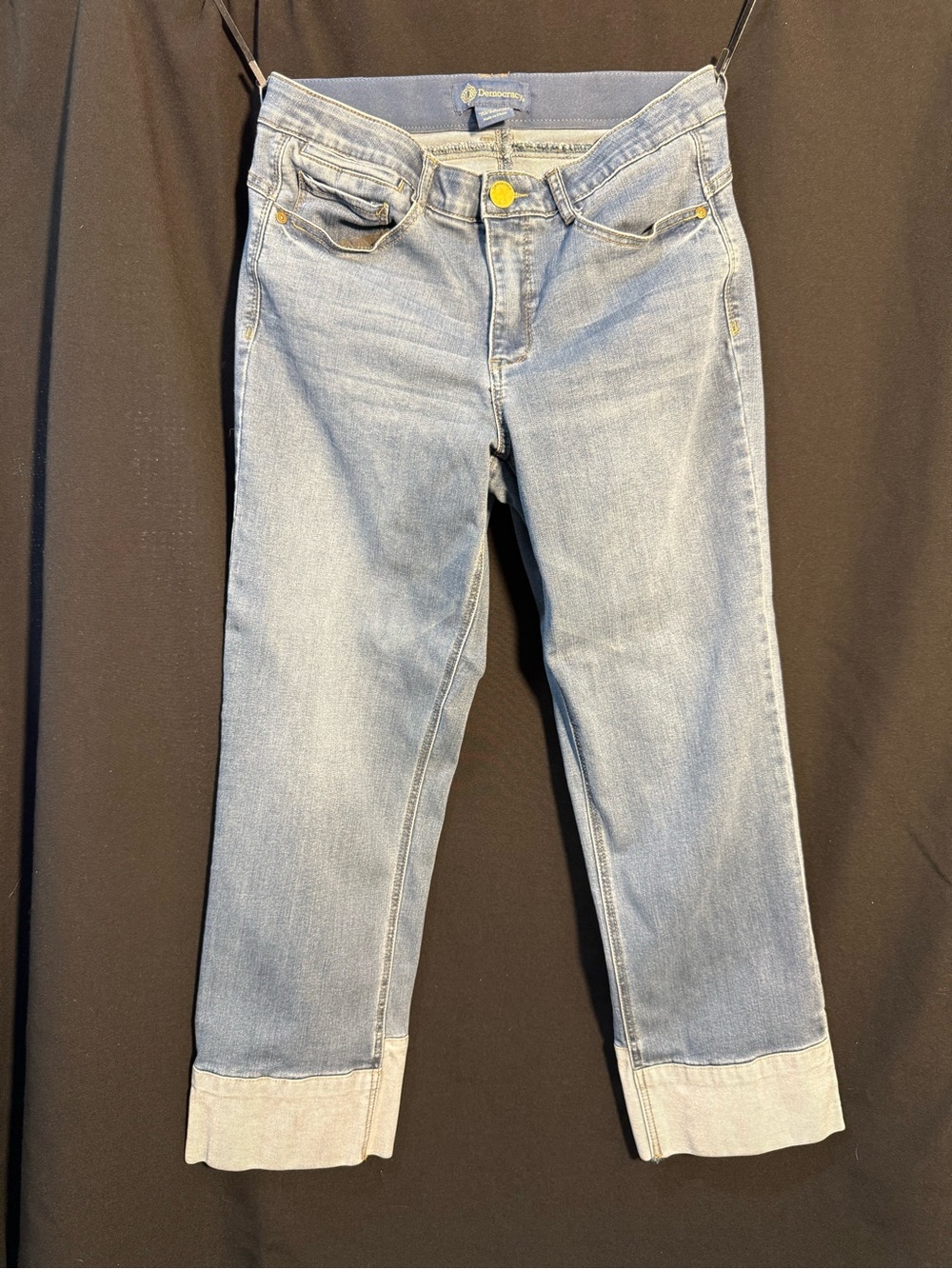 Democracy Ab Solution Jeans Womens 10 Light Wash Cropped